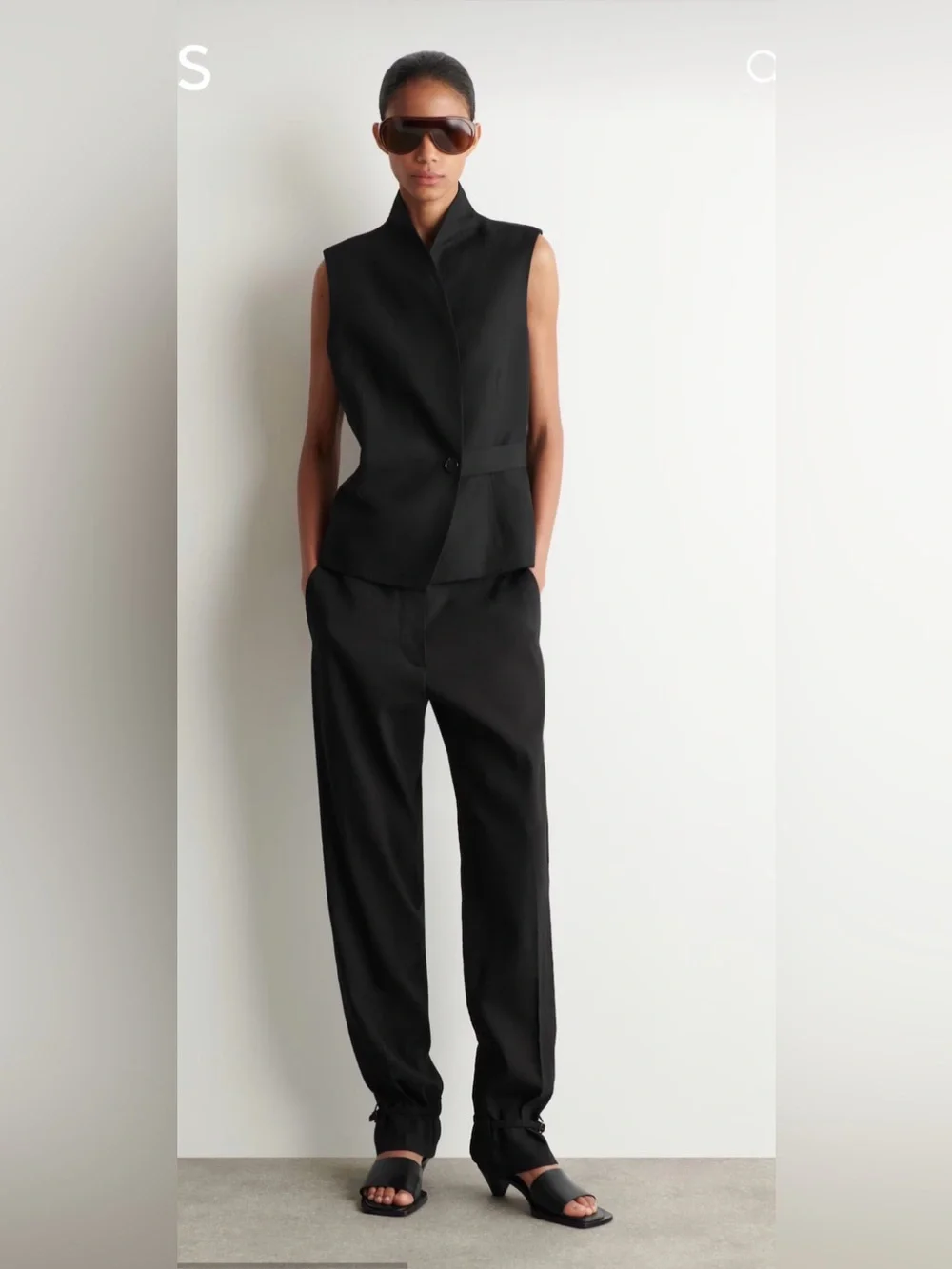 NWT COS LINEN STRAIGHT-LEG PANTS